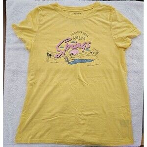 Women’s Torrid Palm Springs Graphic T‑Shirt Yellow Casual Summer Top
